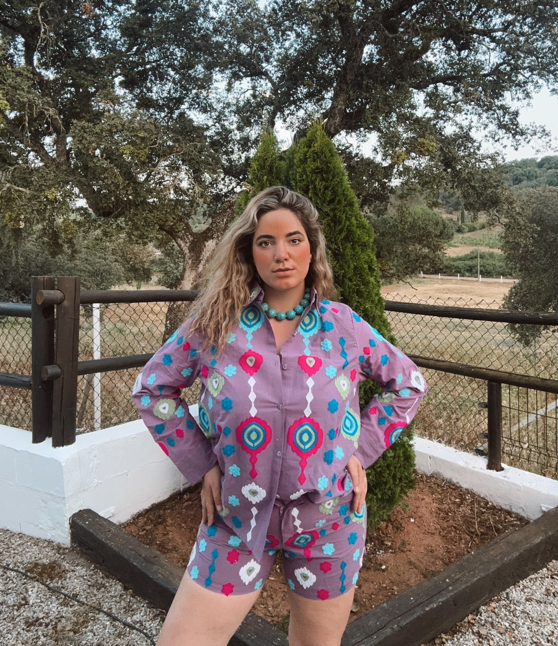Drop conjunto inca lila