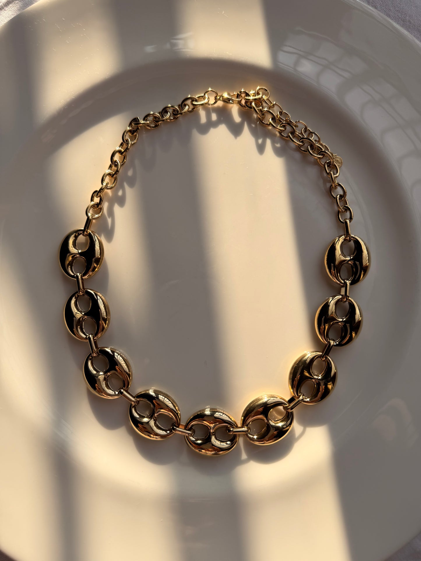 Drop collar eslabón barco oro