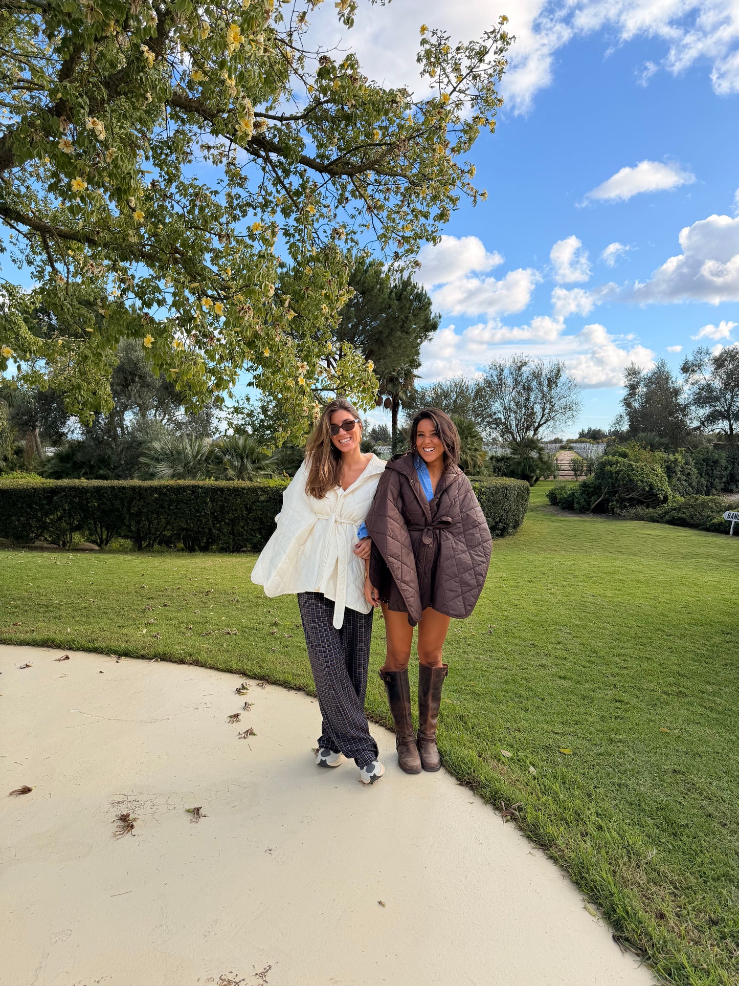 Poncho acolchado talla única