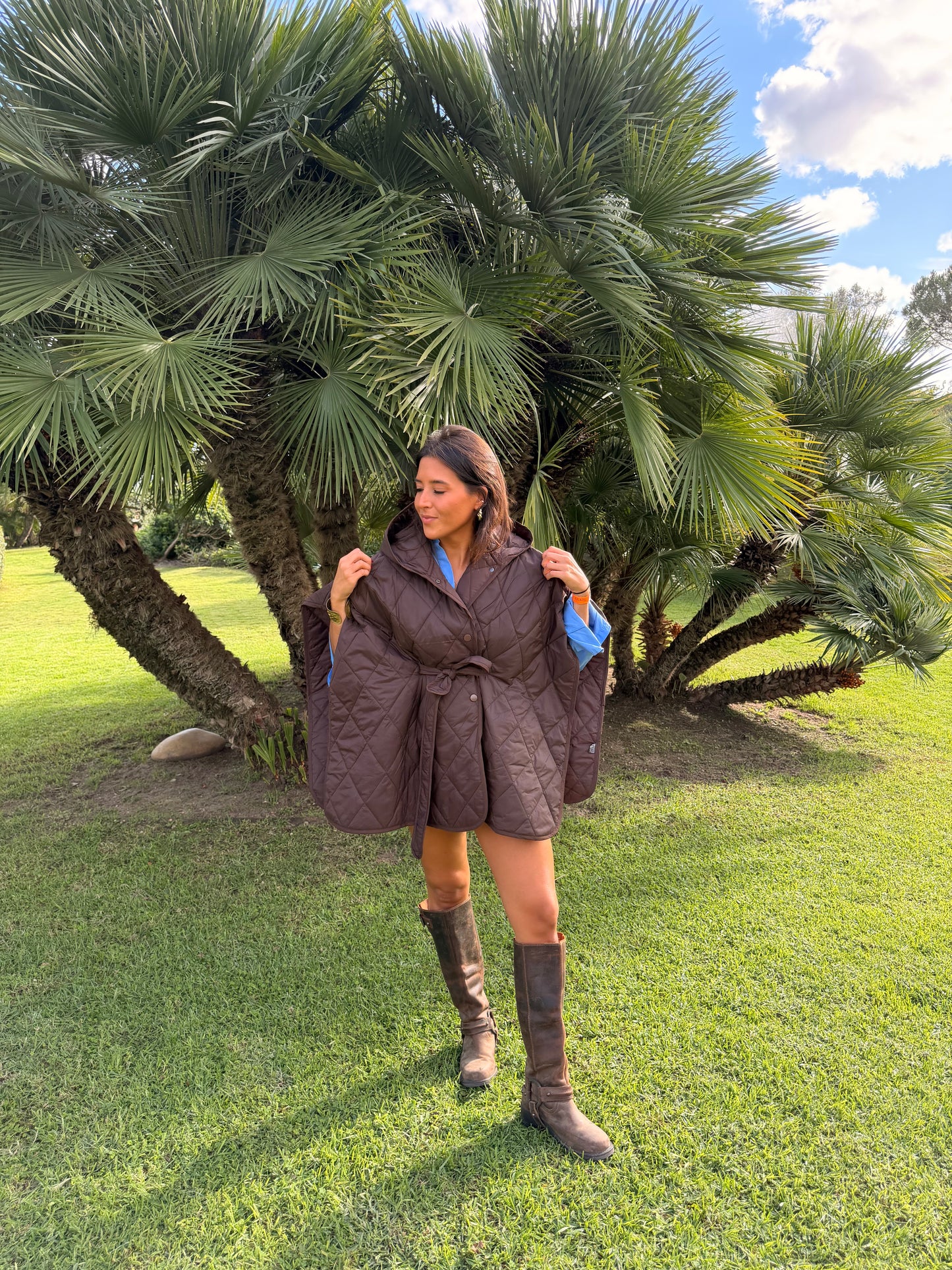 Poncho acolchado talla única