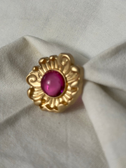 Broche flor fucsia