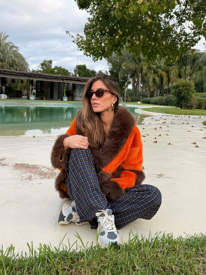 Abrigo de pelo talla única