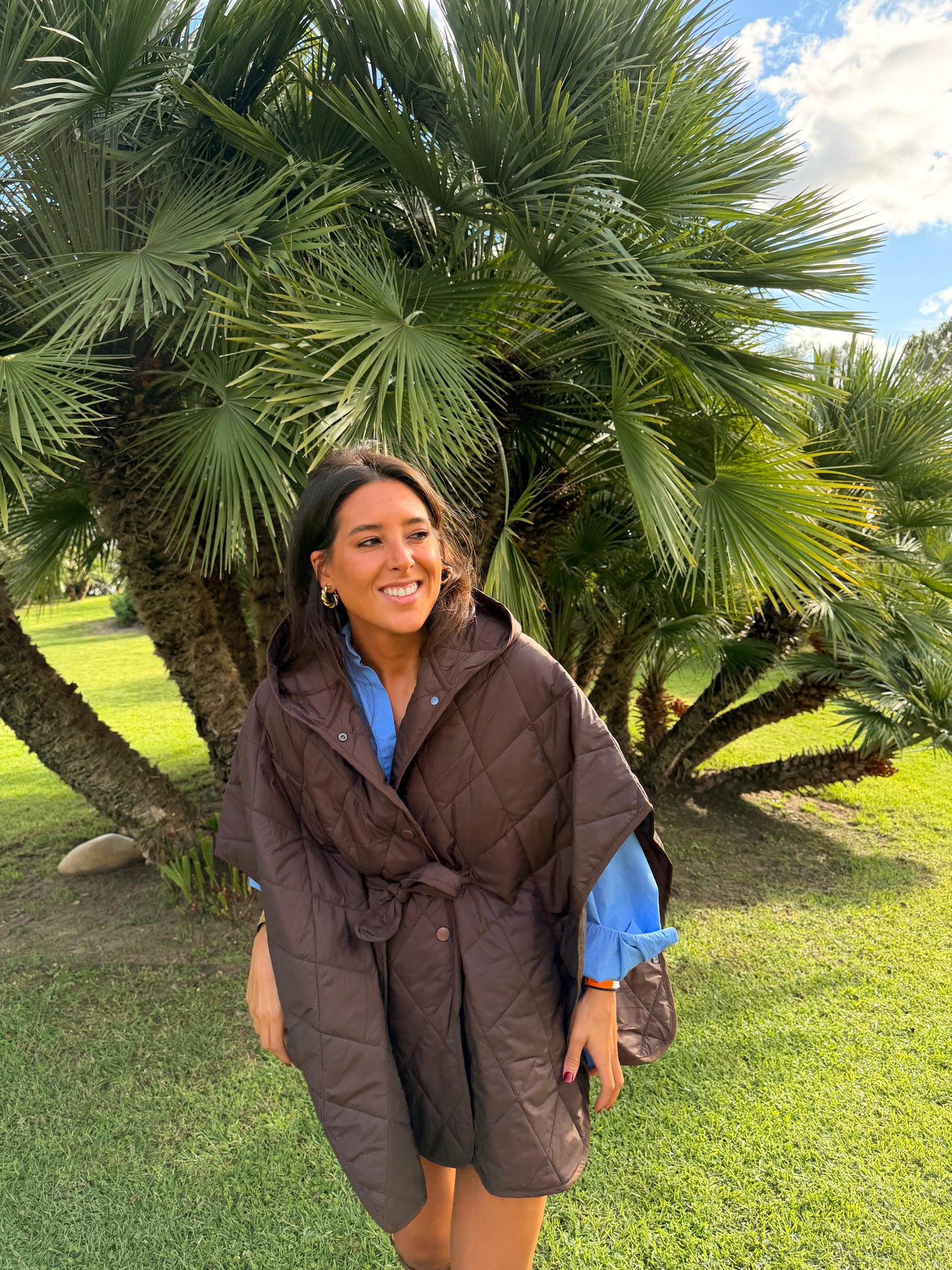 Poncho acolchado talla única