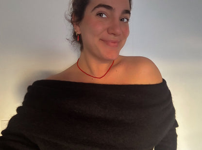 Collar coral bolitas minis