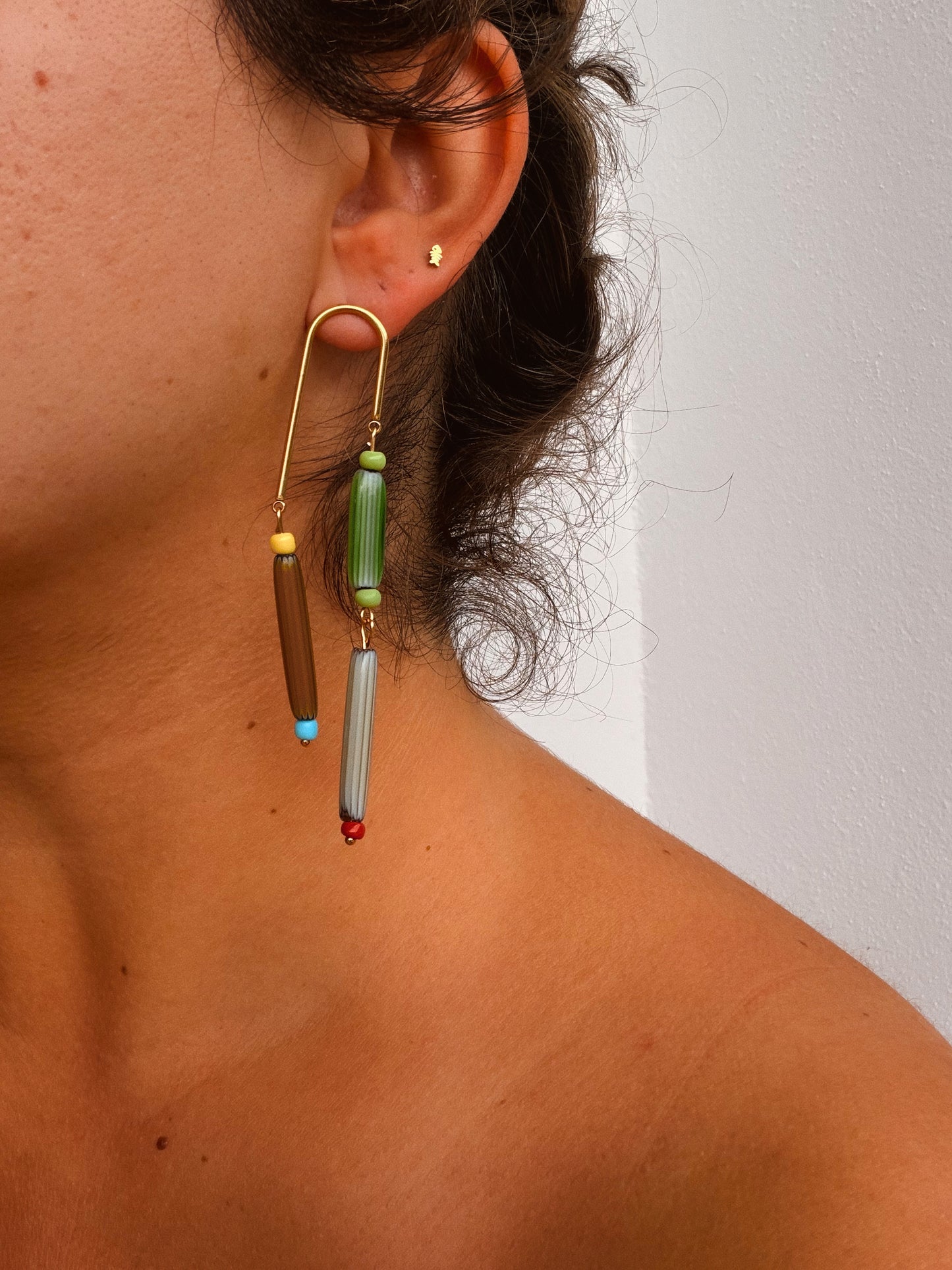 Drop pendientes Murano colores