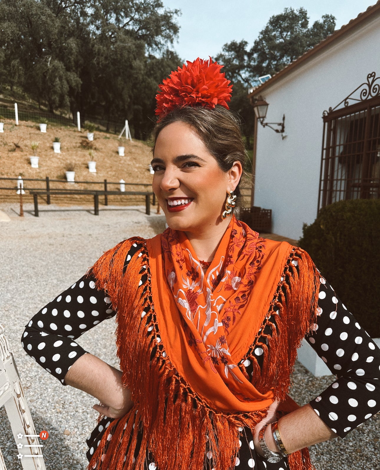 Flor dalia rojo