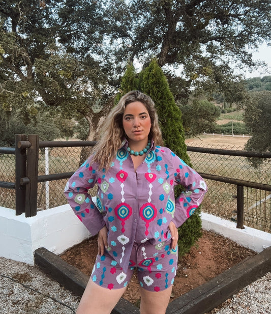Drop conjunto inca lila