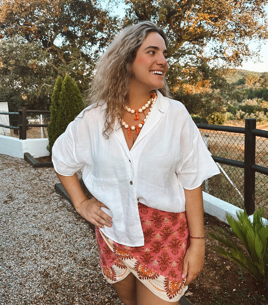 Drop choker coral y resina