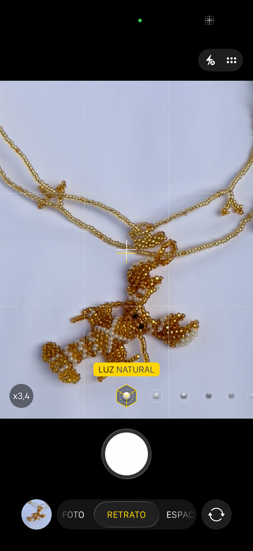Collar bogavante dorado cuentas de cristal