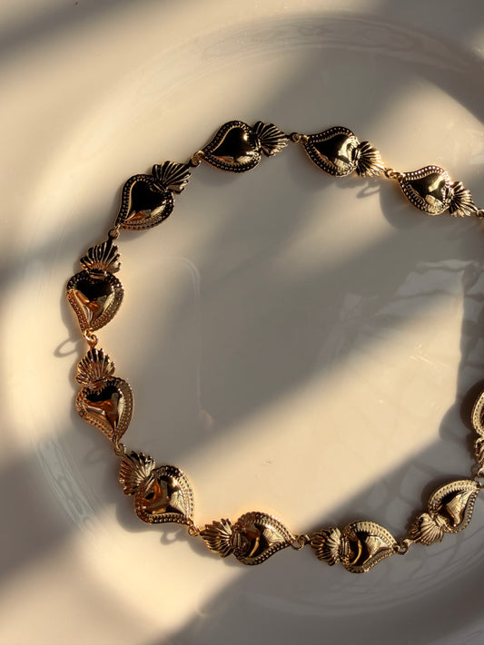 Drop collar corazón de Jesús