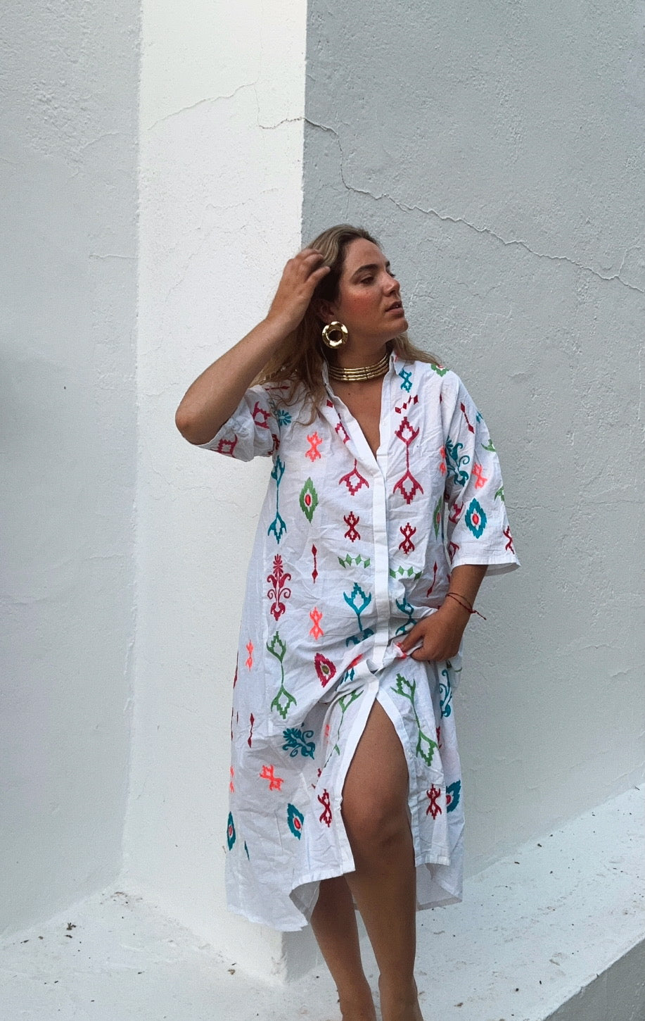 Drop vestido blanco india