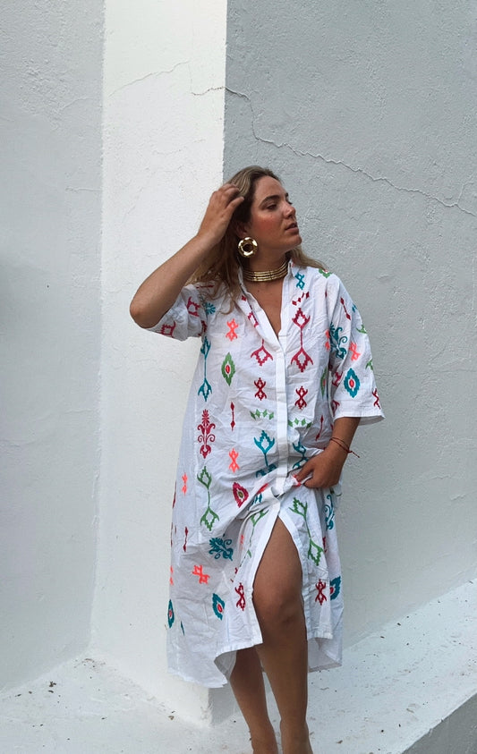 Drop vestido blanco india