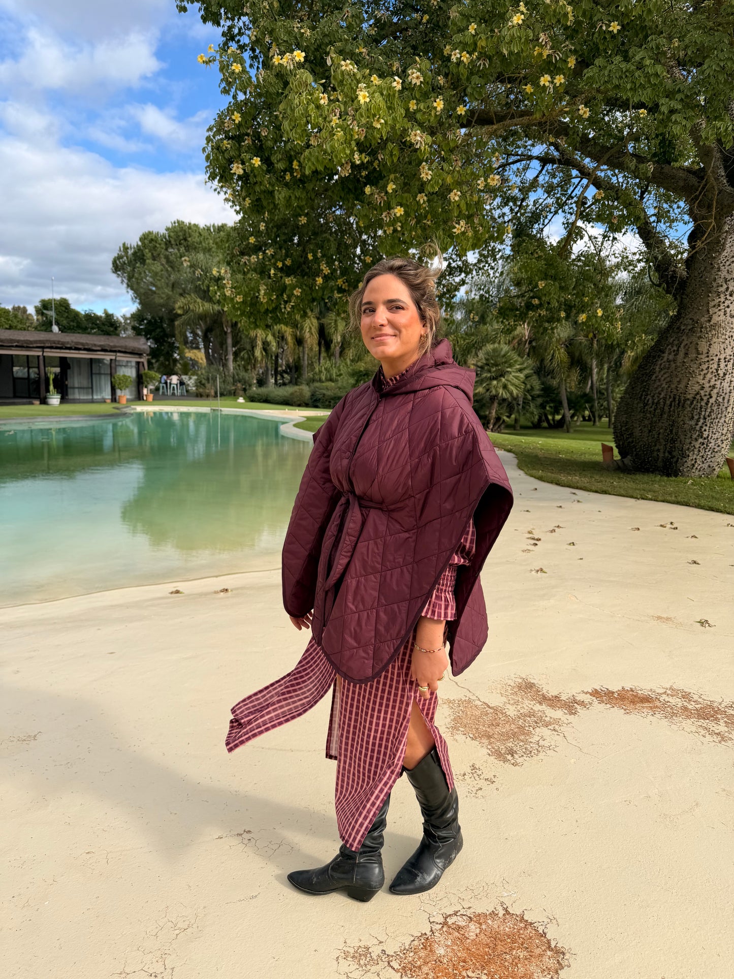 Poncho acolchado talla única