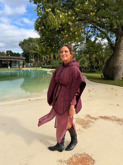 Poncho acolchado talla única