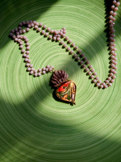 Drop collar cerámica corazón de Jesús