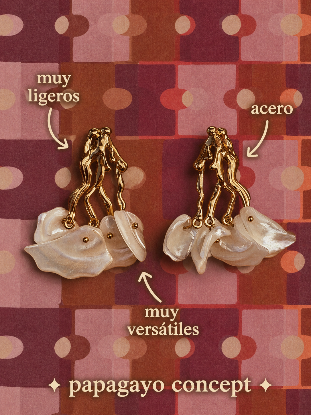 Pendientes Dalia inox