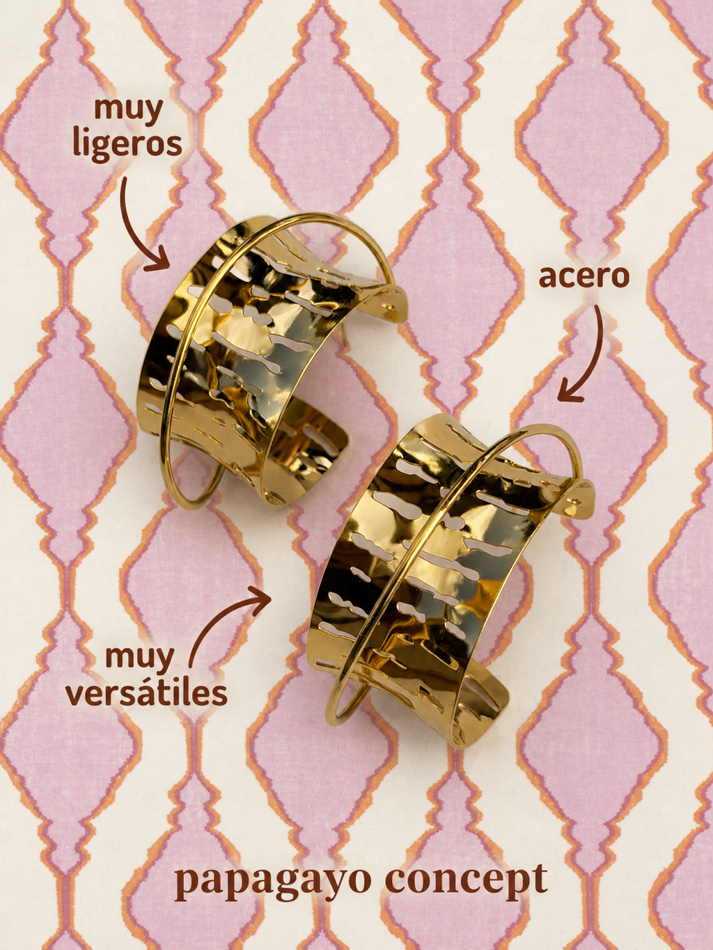 Pendientes aros Marea inox