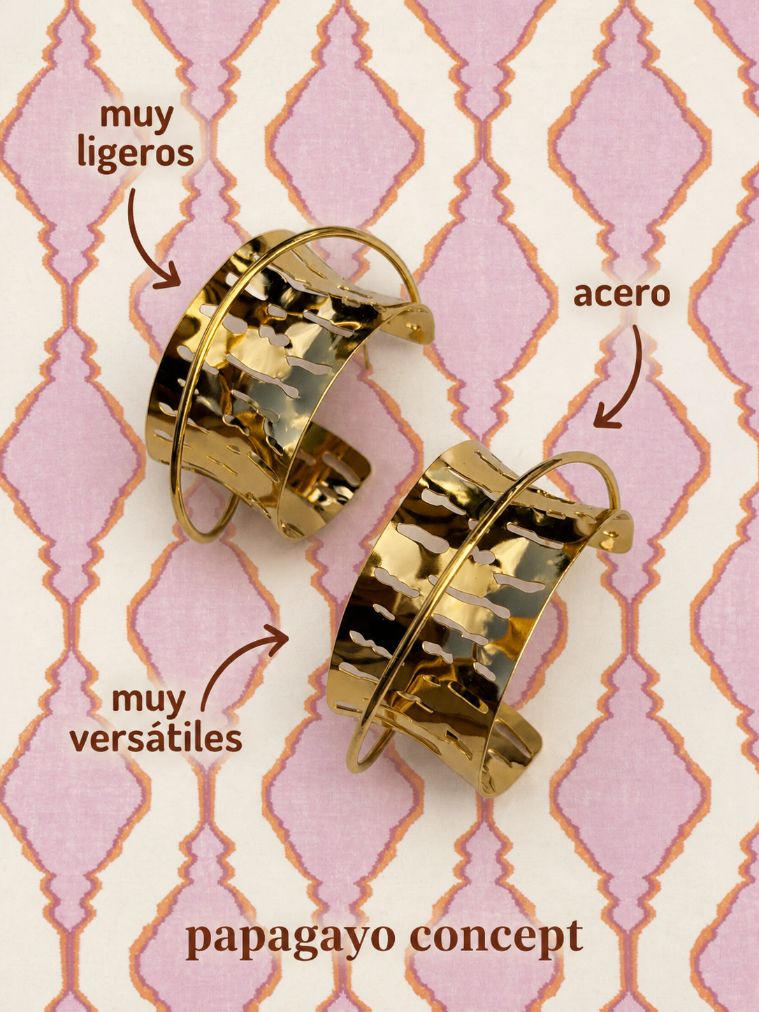 Pendientes aros Marea inox