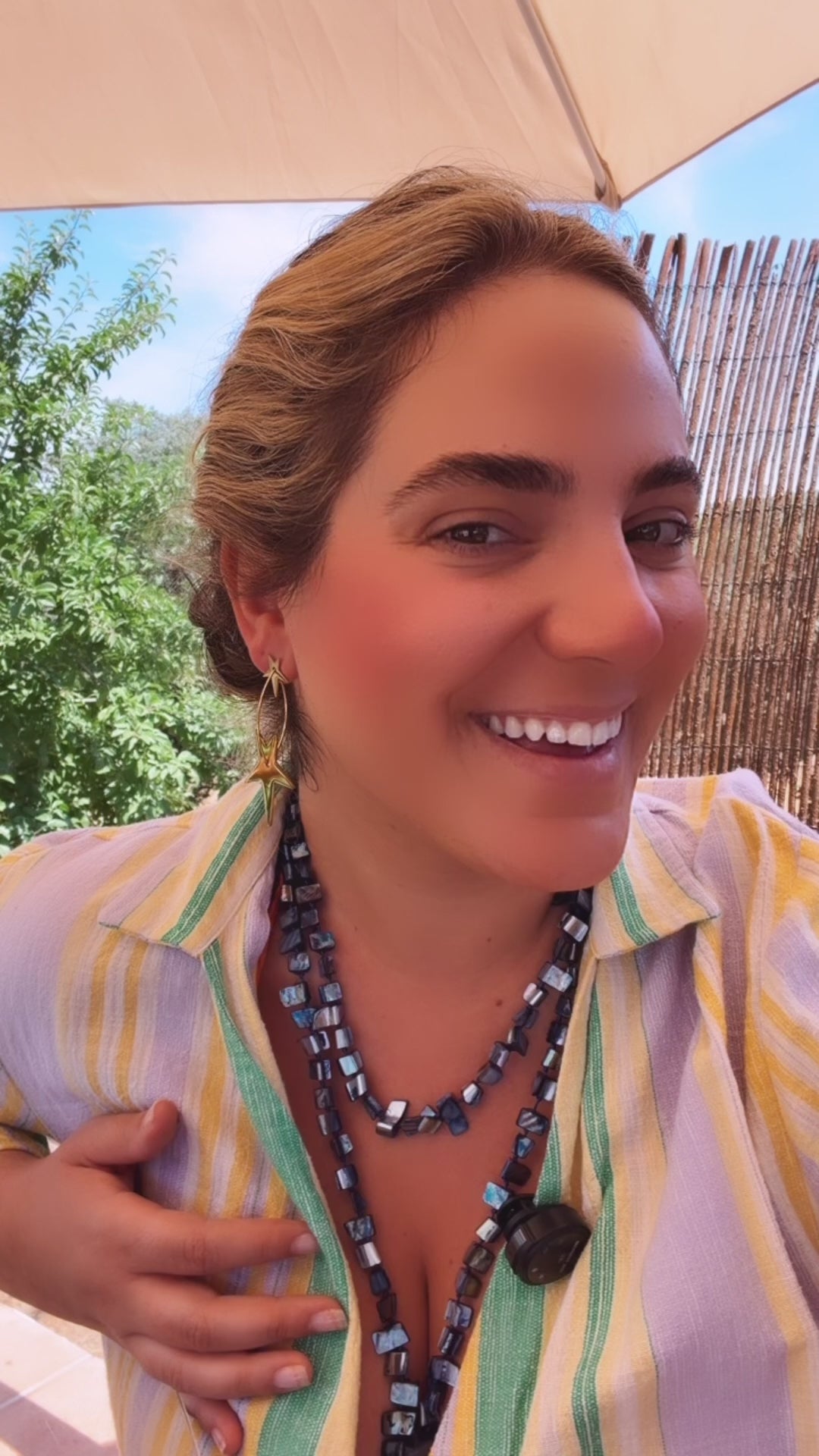 Pendientes estrella doble acero